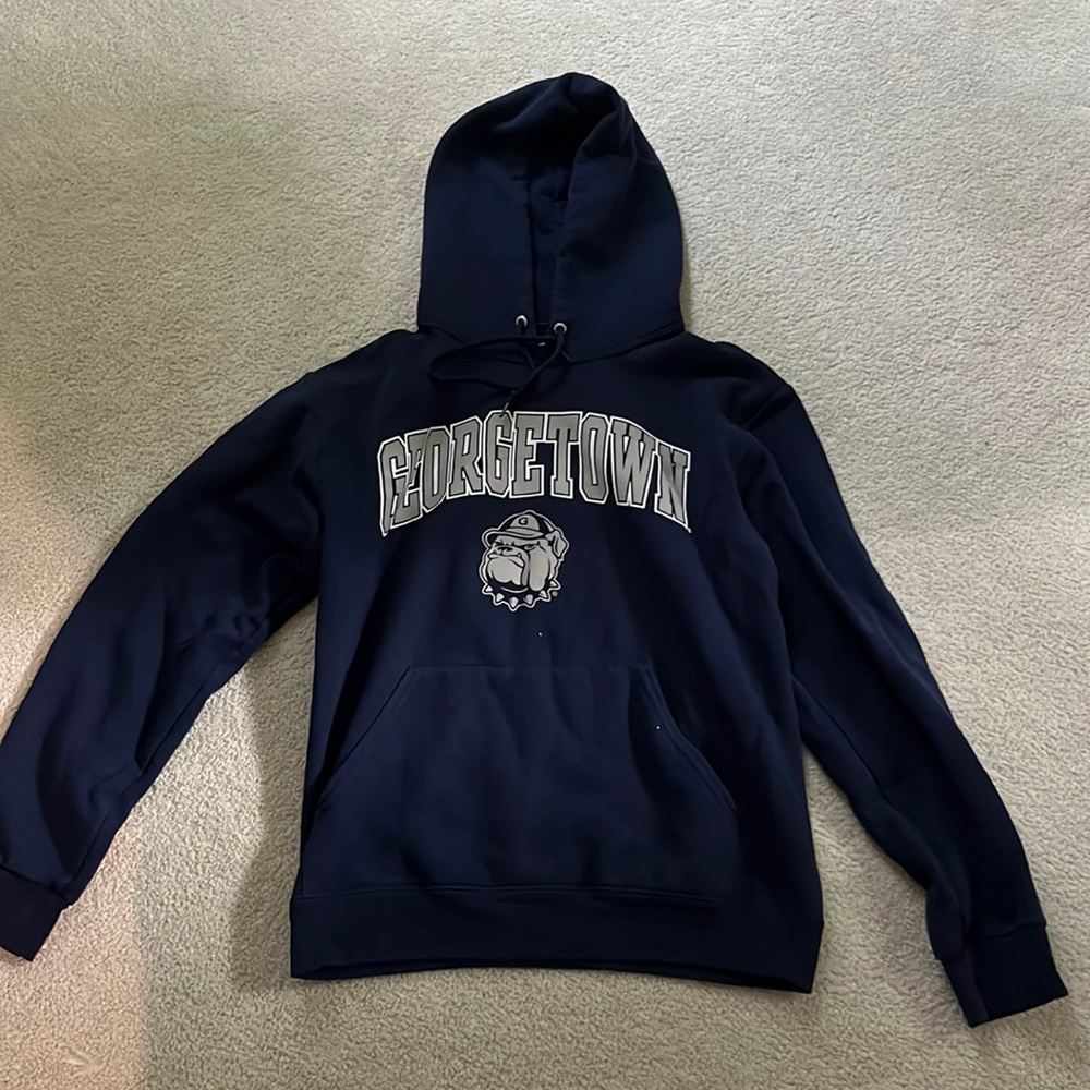 Georgetown Hoya College Hoodie - NAVY BLUE (S)